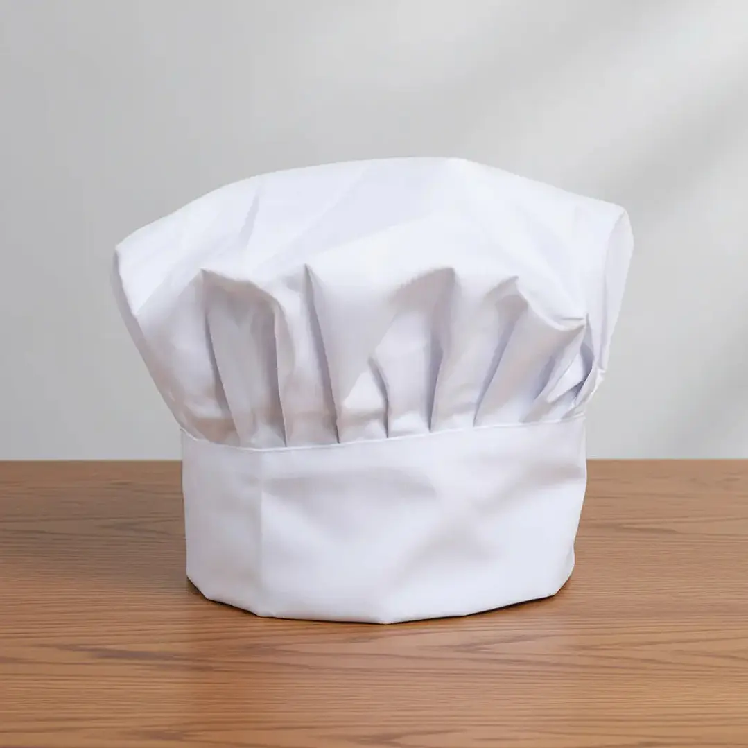 Pack 10 Gorros De Chef Tipo Champiñón Blanco 8