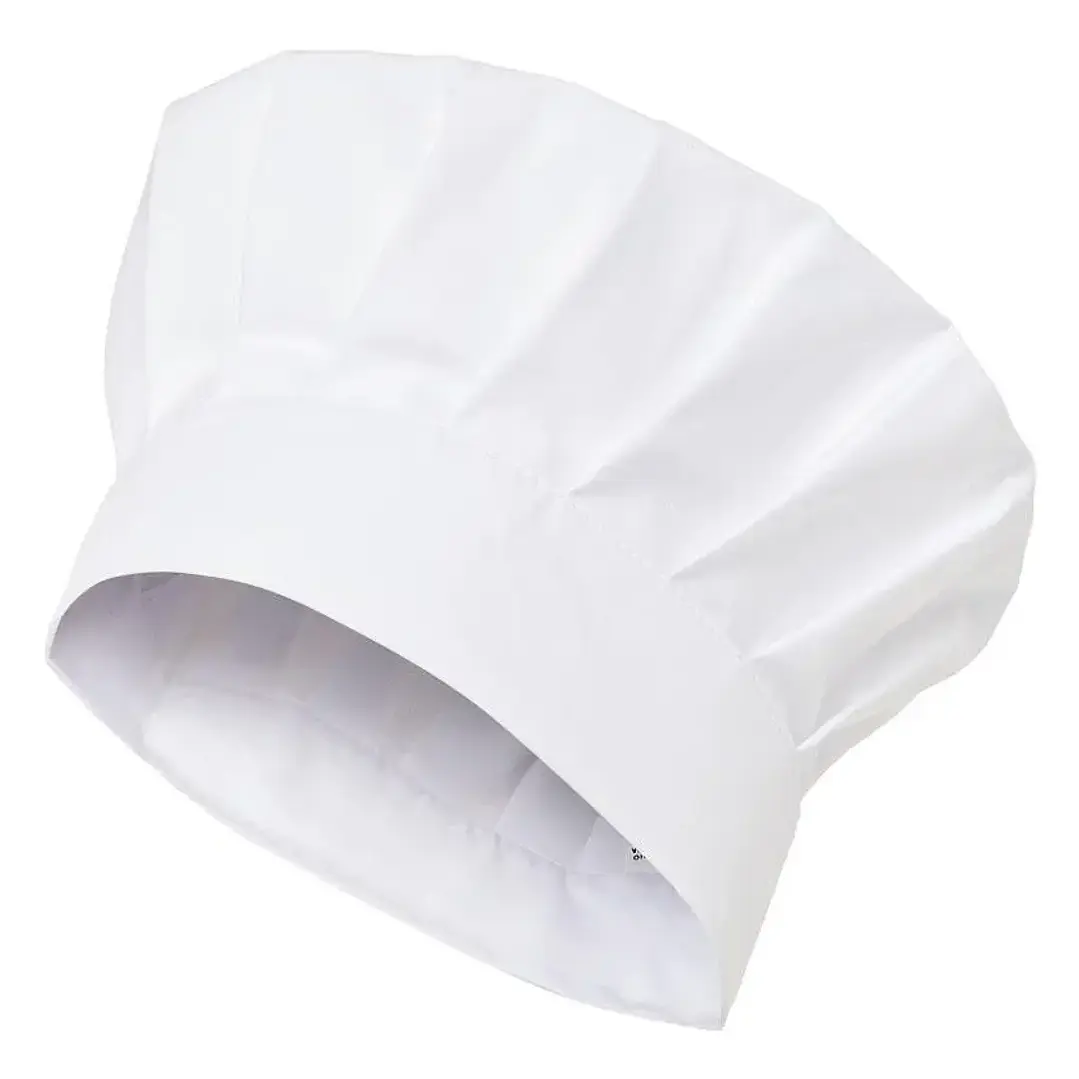 Pack 10 Gorros De Chef Tipo Champiñón Blanco 9
