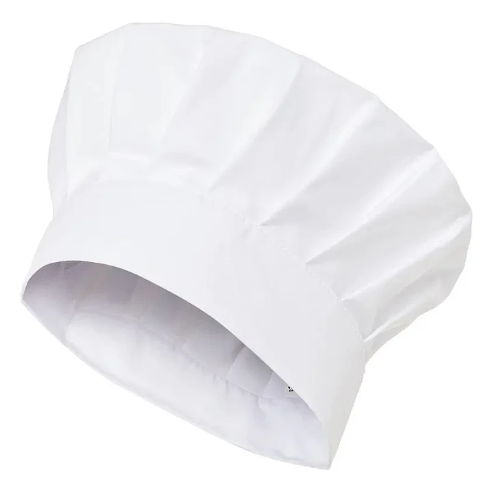 Pack 10 Gorros De Chef Tipo Champiñón Blanco 9