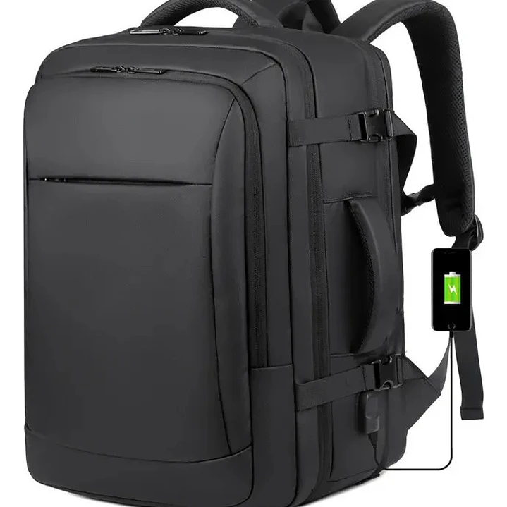 Mochila Maleta Antirrobo Impermeable Expansible 38l Usb 5