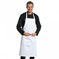 Pack 5 Pecheras Chef Outfitters Con Bolsillo Blanco Liso - Miniatura 1
