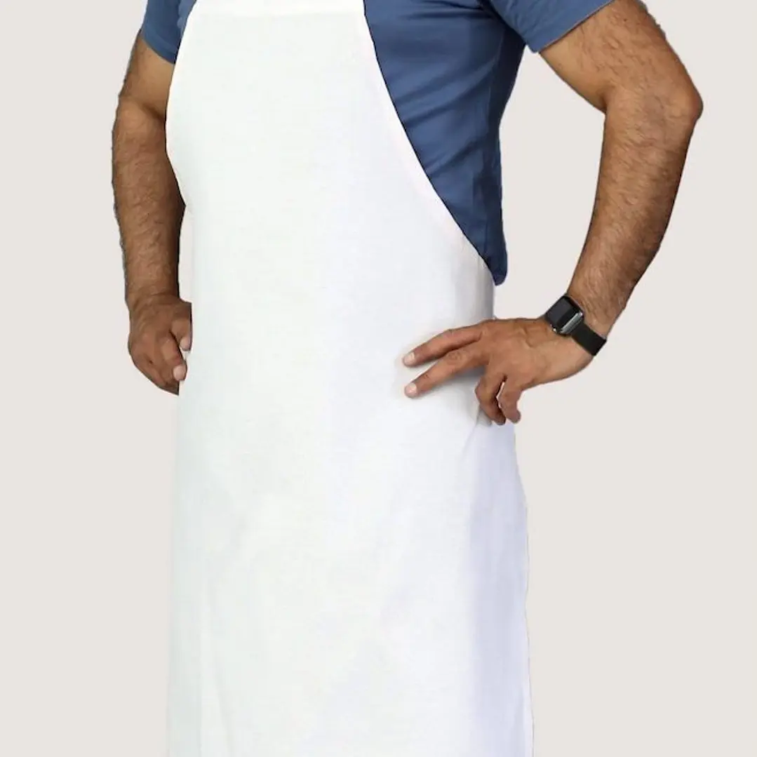 Pack 5 Pecheras Chef Outfitters Con Bolsillo Blanco Liso 3