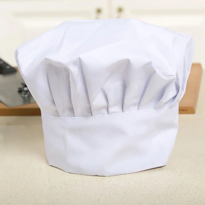 Pack 5 Gorros De Chef Tipo Champiñón Blanco 5