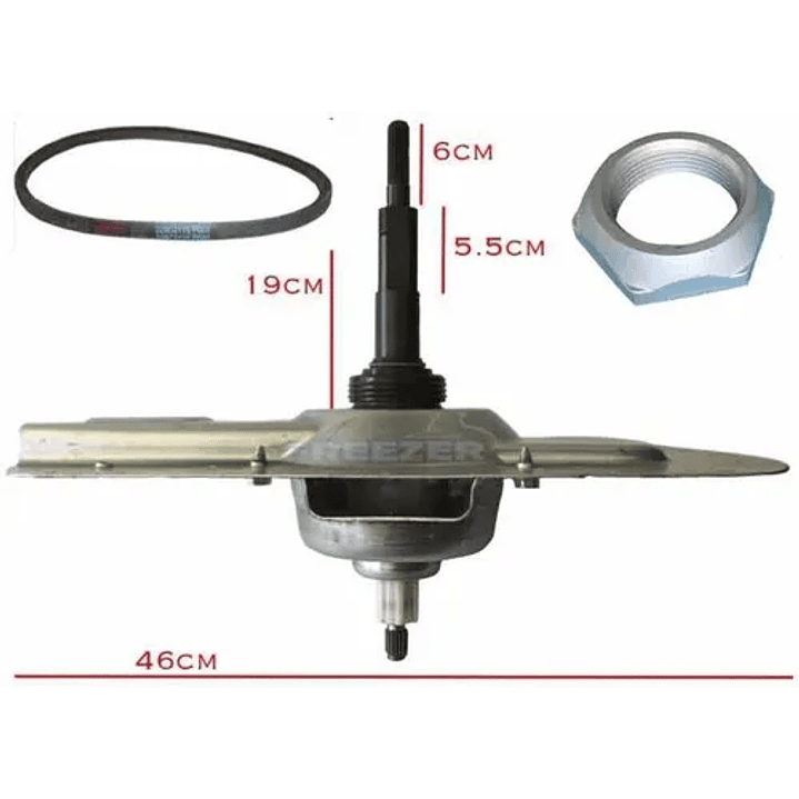 Transmisión lavadora Mabe Flotador Banda Y Tuerca Original CR441418 1