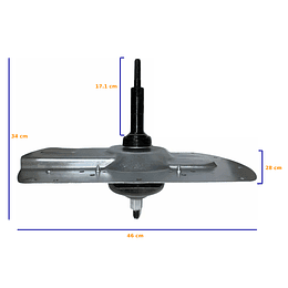 Transmision Lata Ancha Flotador Lavadora Centrales General Electric Mabe Easy WW01F00134 189D3593G001 CR440184 | repuestos para lavarropa