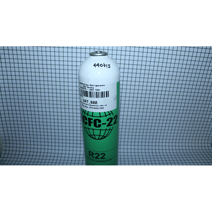 Gas Refrigerante R22 HCFC - 22 Nevera CR440715 1