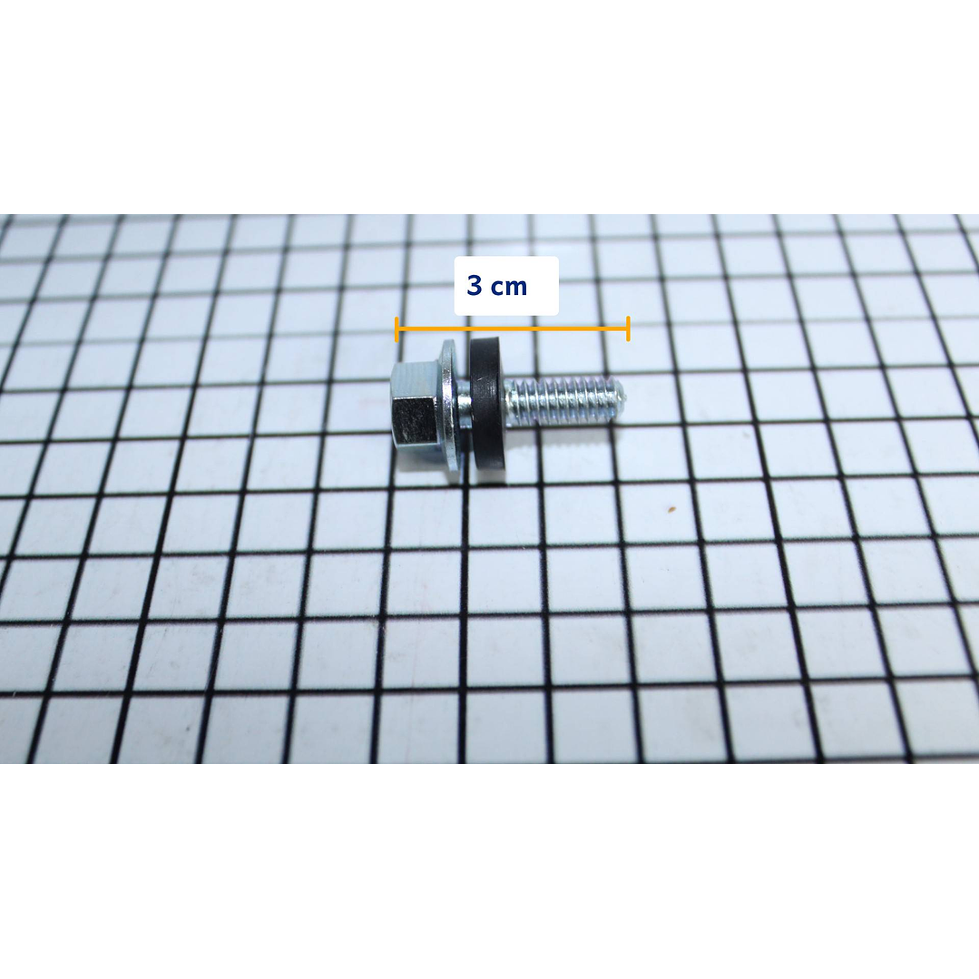 Tornillo corto Agitador Lavadora Mabe Amazonas 323B1346P001 WW01A00064 CR441187 1