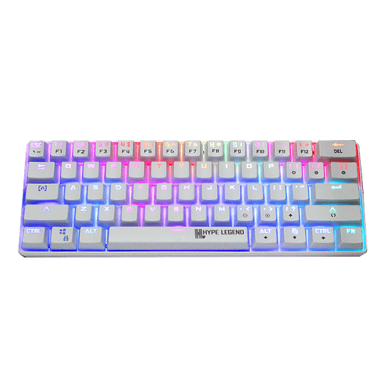 Teclado Mecánico Gamer Hypelegend Rebel White - Switch red
