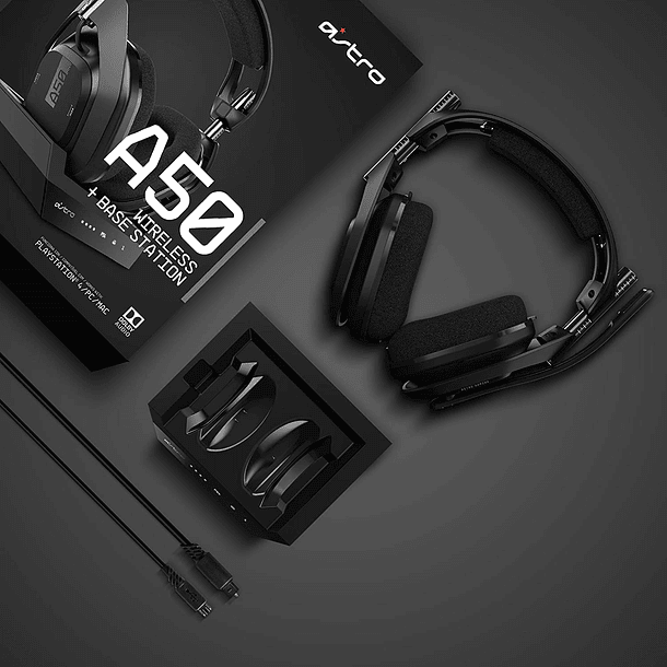 Audifonos Gamer Astro A50 Wireless Negro + Estación Base (PC/Mac/Playstation)  5
