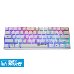 Teclado Mecánico Gamer Hypelegend Rebel White - Switch red