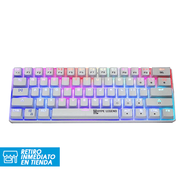Teclado Mecánico Gamer Hypelegend Rebel White - Switch red 1