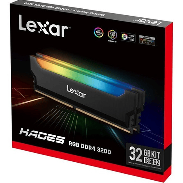Memoria Ram Lexar Hades RGB 32GB (2x16GB) 3200 2