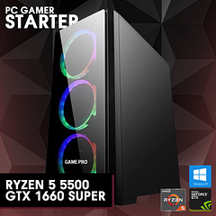 PC GAMER AMD RYZEN 5 5500 / GTX 1660 Super / 16GB RAM 3200 Mhz / 512 Gb M.2