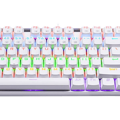 Teclado Mecánico Redragon Kumara K552 Rainbow White Switch Red