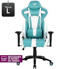 Silla Gamer Sevenwin Nova White Turquoise Space