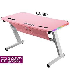 Escritorio Gamer Sevenwin Infinity Pink-White 120CM  RGB