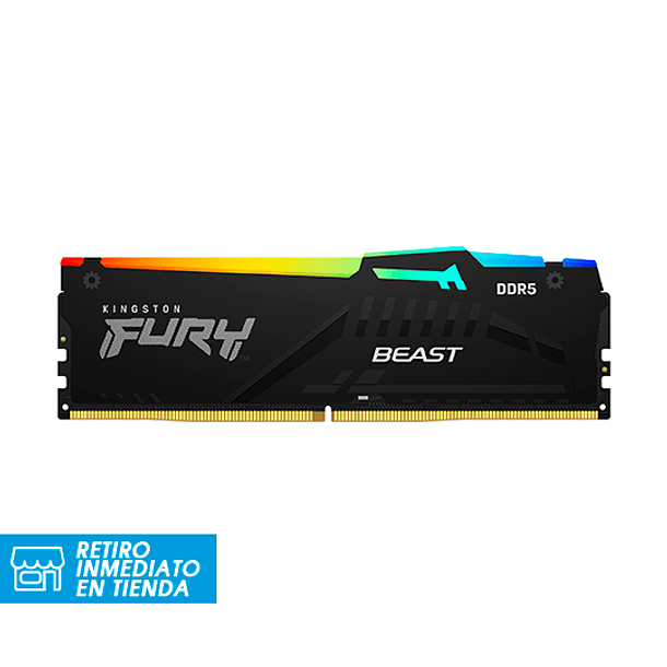 Memoria Ram Kingston Fury Beast RGB 16GB DDR5 5600mhz 1