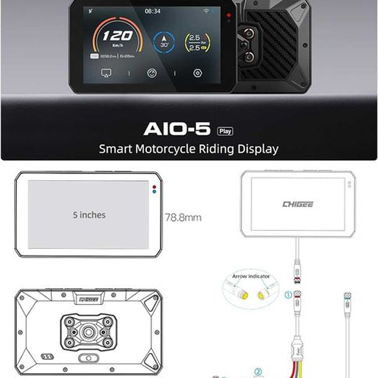 CHIGEE AIO 5 PLAY - Android Auto e CarPlay 4