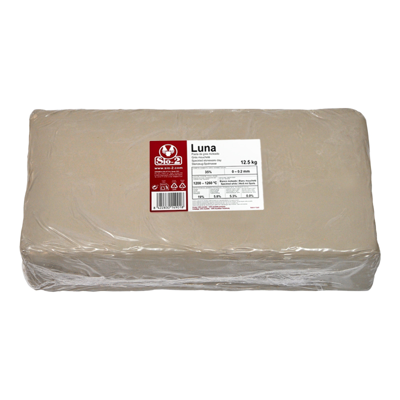 Pasta cerámica blanca - gres moteado - LUNA 2