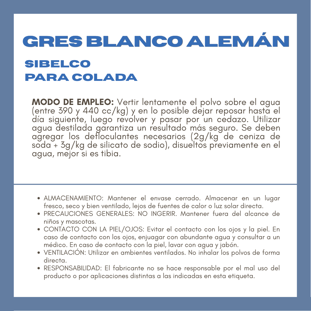 Gres blanco alemán - 25K - SIBELCO 2