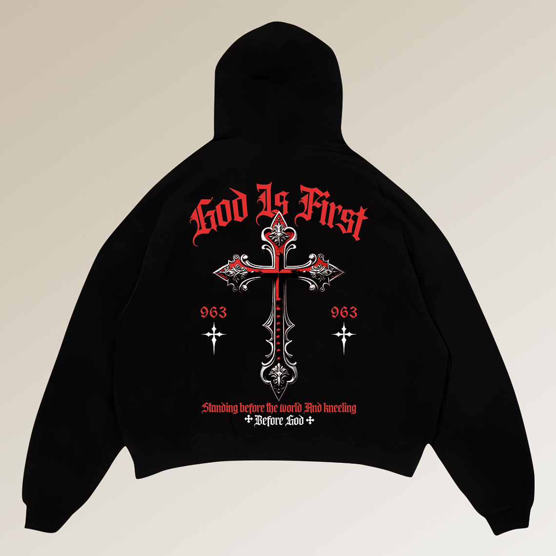 Hoodie Boxy Fit - Regular Fit - God is First | Streetwear Chile 2