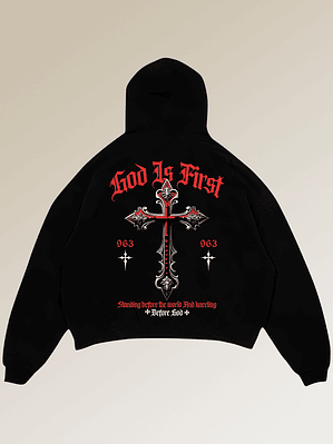 Hoodie Boxy Fit - Regular Fit - God is First | Streetwear Chile