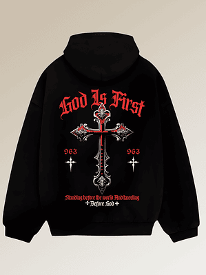 Hoodie Boxy Fit - Regular Fit - God is First | Streetwear Chile
