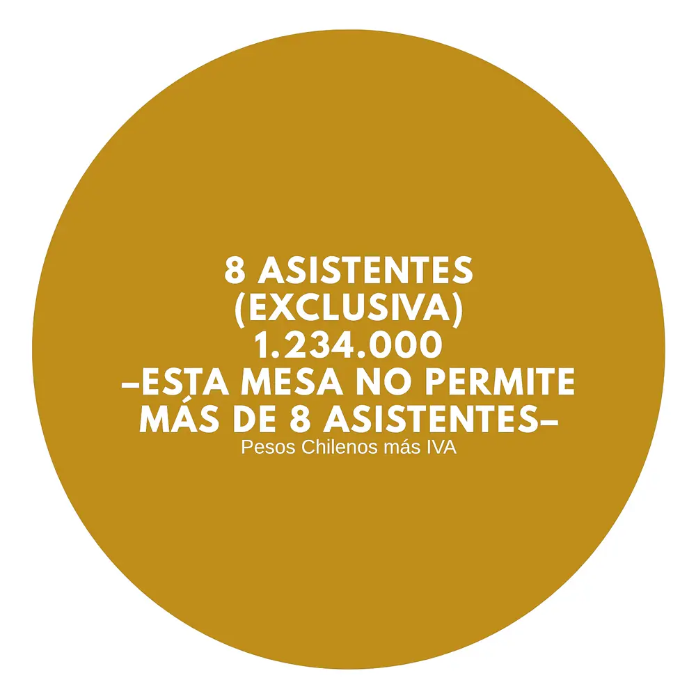 MESAS 8 / 10 / 12 ASISTENTES