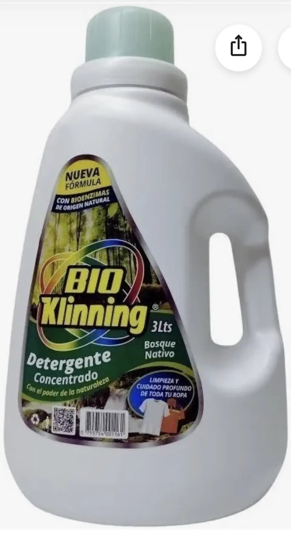 Detergente Concentrado lavado de ropa, 3 litros. 1