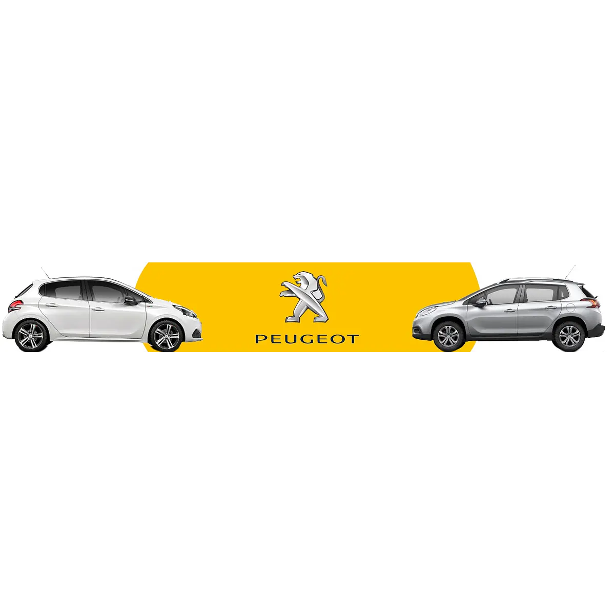 Bande Peugeot calandre, coffre, toit