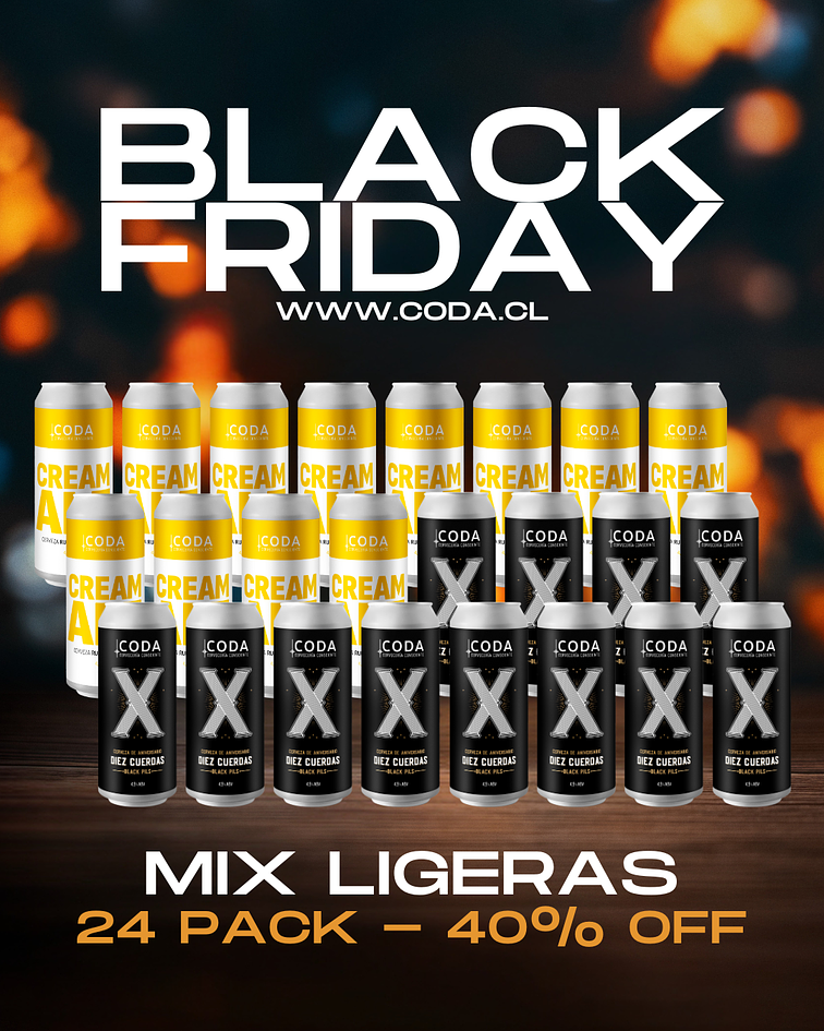 24-Pack Mix Ligeras</br> Cream Ale y Black Pils