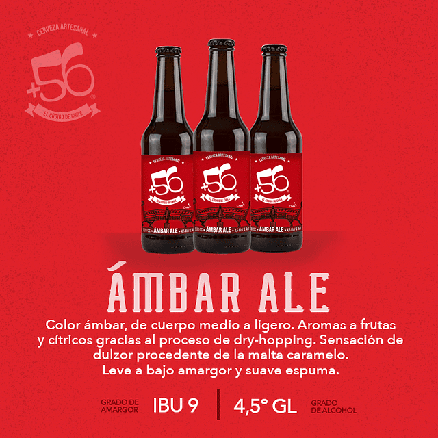 12 Botellas 330cc •  Ámbar Ale