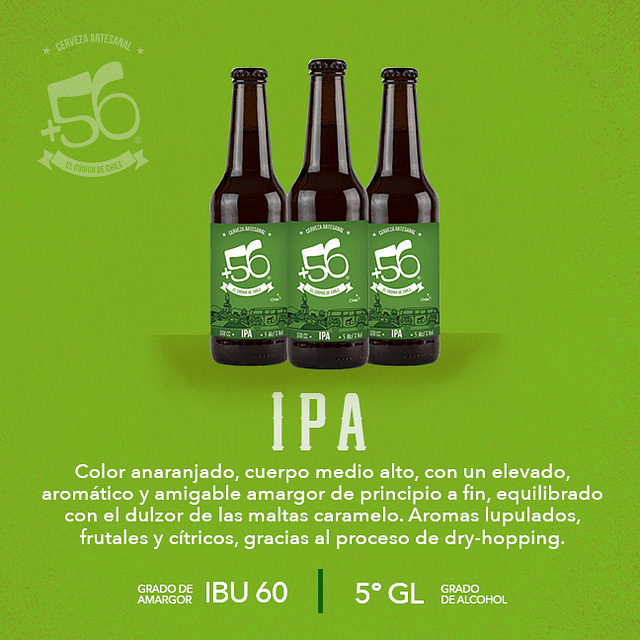 12 Botellas 330cc •  IPA