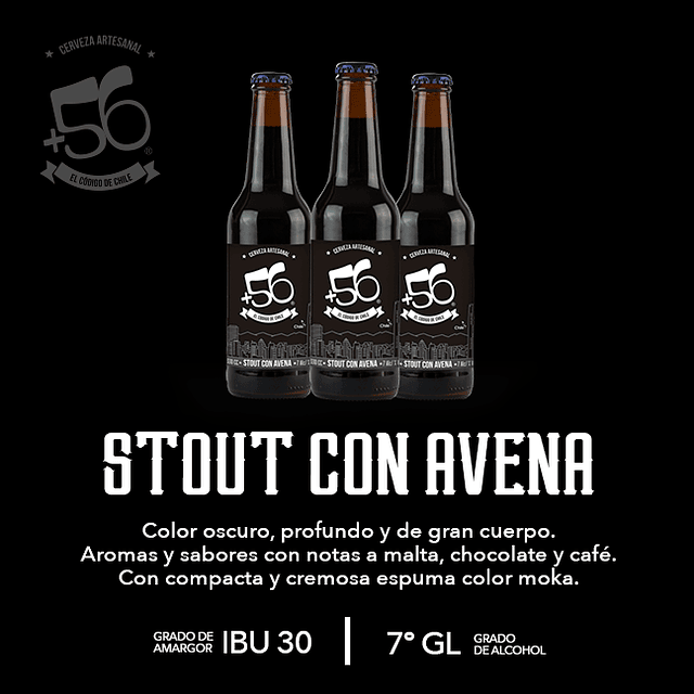 12 Botellas 330cc • Estilo: Stout con Avena 