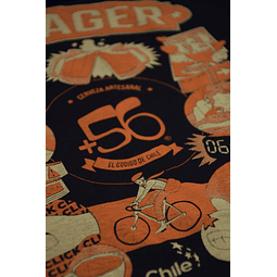 Polera Hombre - Negra Algodón Nueva Lager -