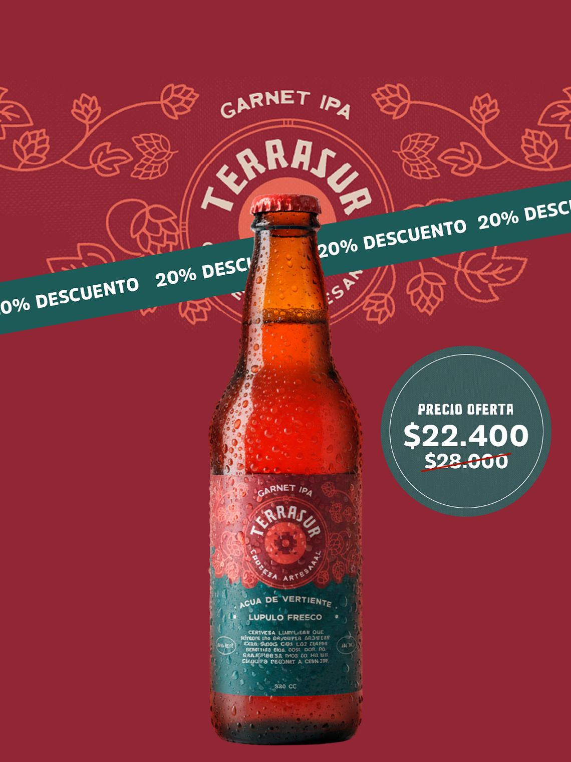 Cerveza IPA Terrasur 330 cc Pack 12 1