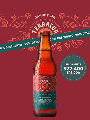 Cerveza IPA Terrasur 330 cc Pack 12
