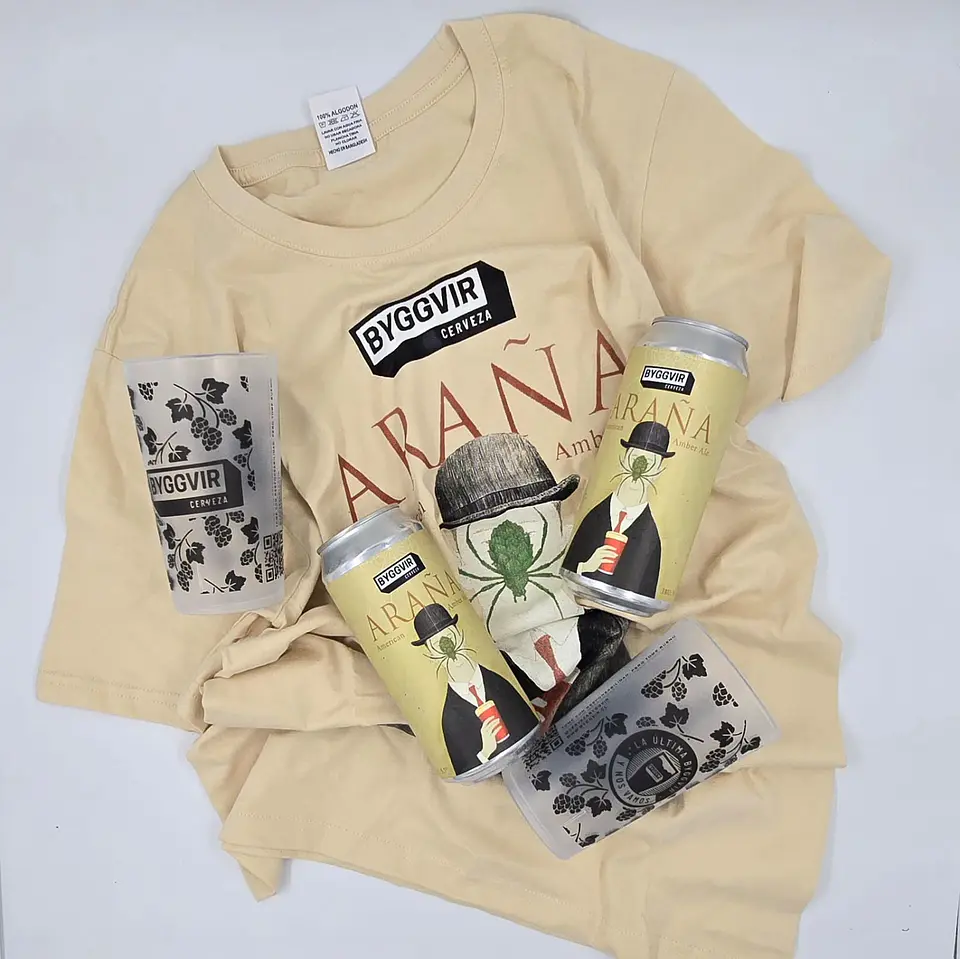 Pack polera y cervezas Araña 1