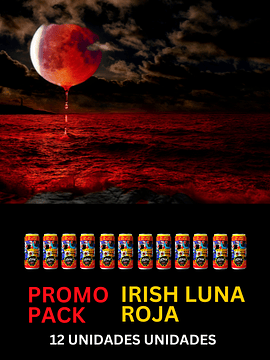 Promoción Pack Irish Luna Roja 20% OFF / Precio FINAL $28.700. Formato Lata 473 cc