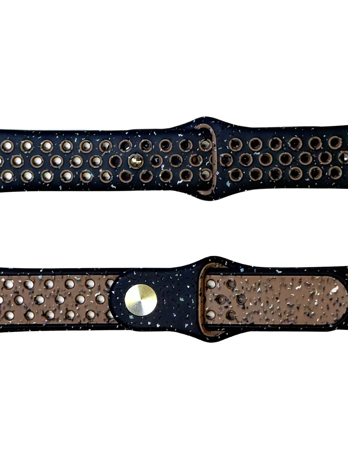 Bracelete Apple Watch Silicone Cinza e Camel 1