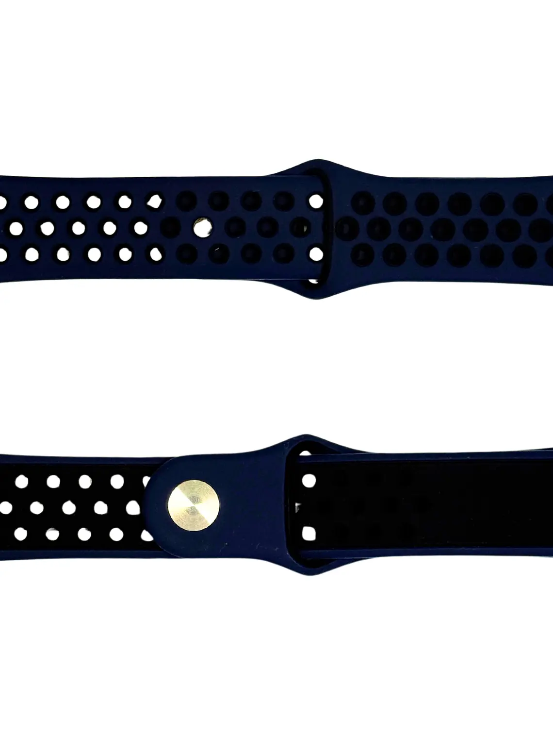 Bracelete Apple Watch Silicone Azul e Preta 1