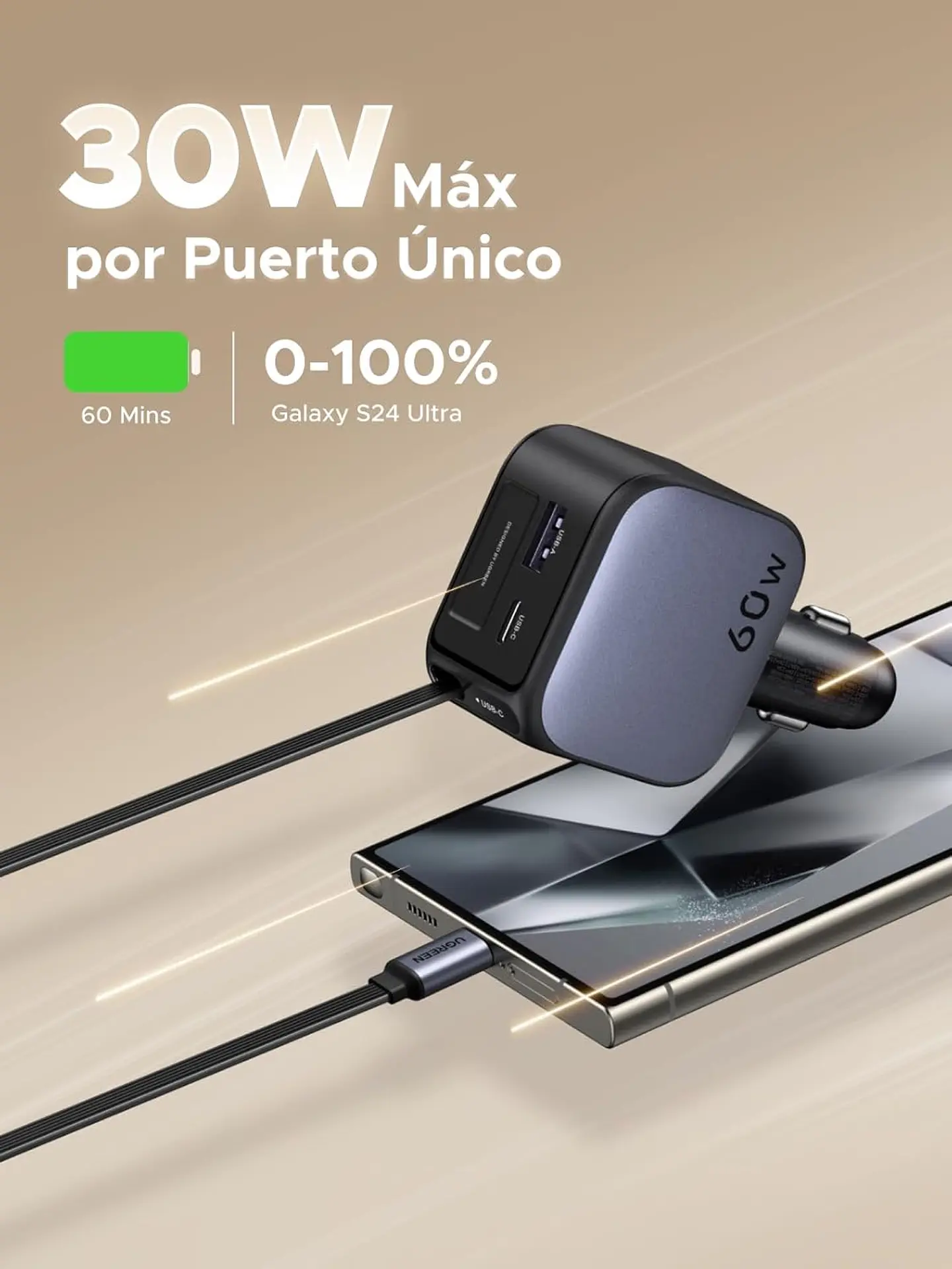 Carregador de Carro 60W 3