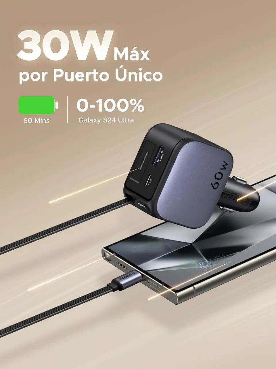 Carregador de Carro 60W 3