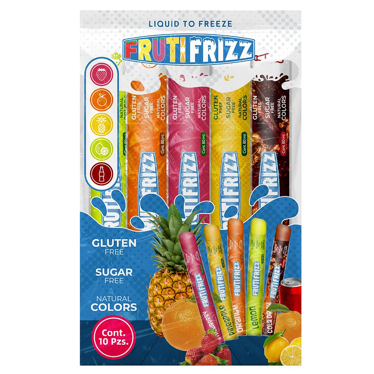 Cubo de hielo saborizado -- Fruti Frizz- Sin azúcar 1