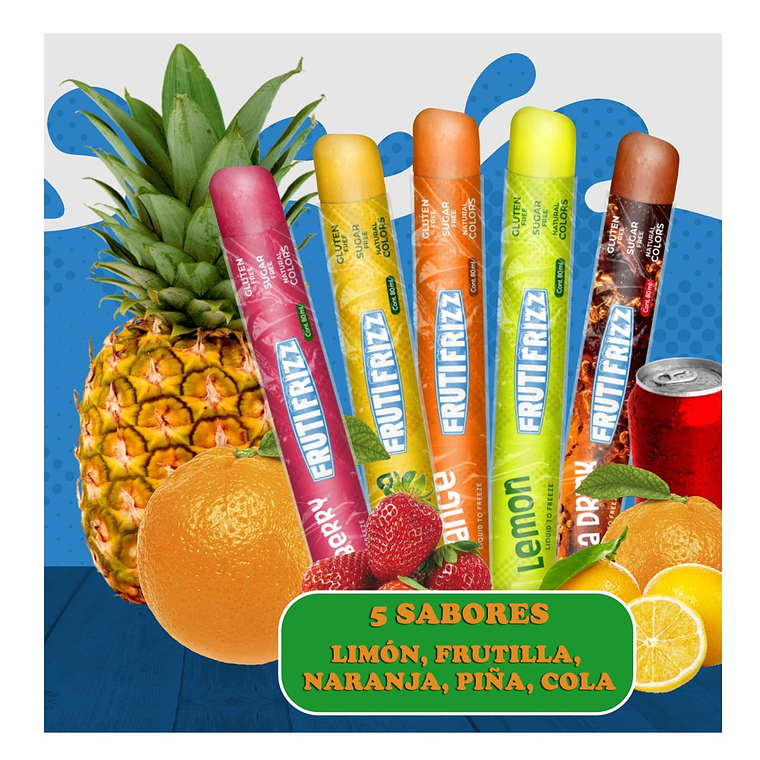Cubo de hielo saborizado -- Fruti Frizz- Sin azúcar 2