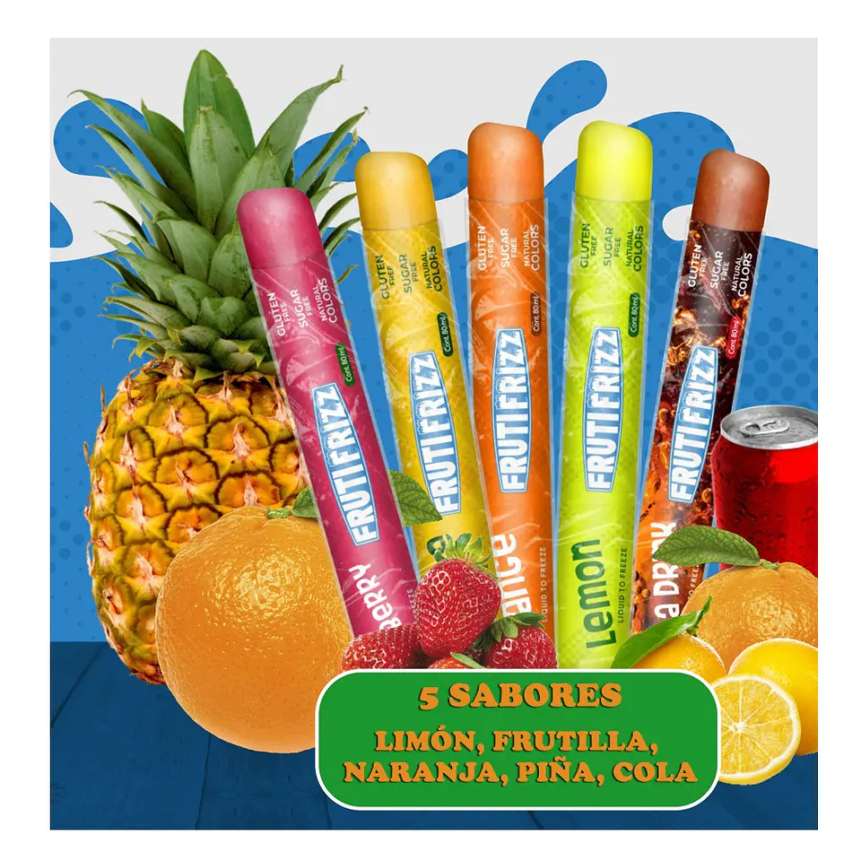 Cubo de hielo saborizado -- Fruti Frizz- Sin azúcar 2