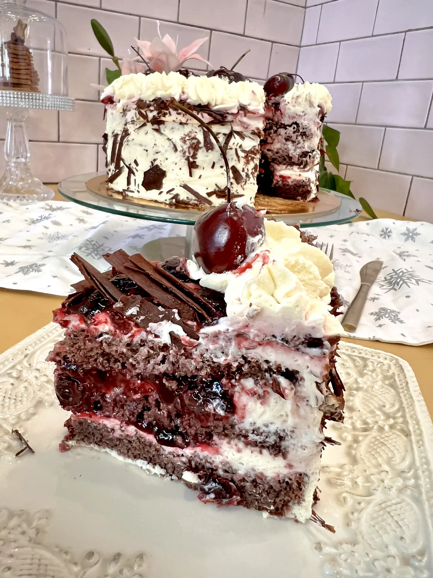 Torta Selva Negra: keto - sin gluten - sin azúcar 2