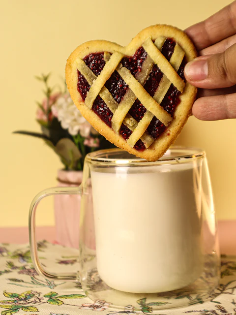 Mini tartaletas San Valentín de frambuesa