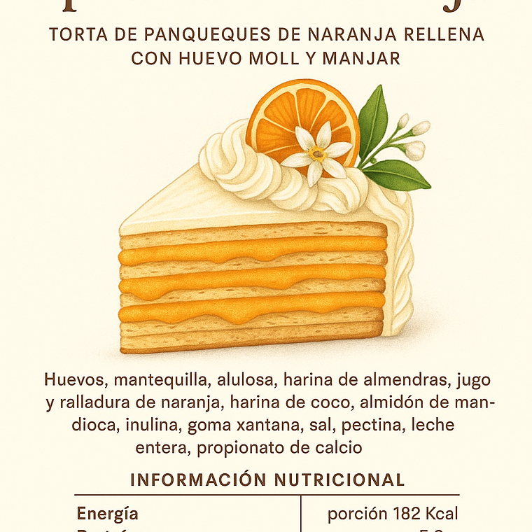 Epifanía de naranja (torta panqueques) - opción sin lácteos 7