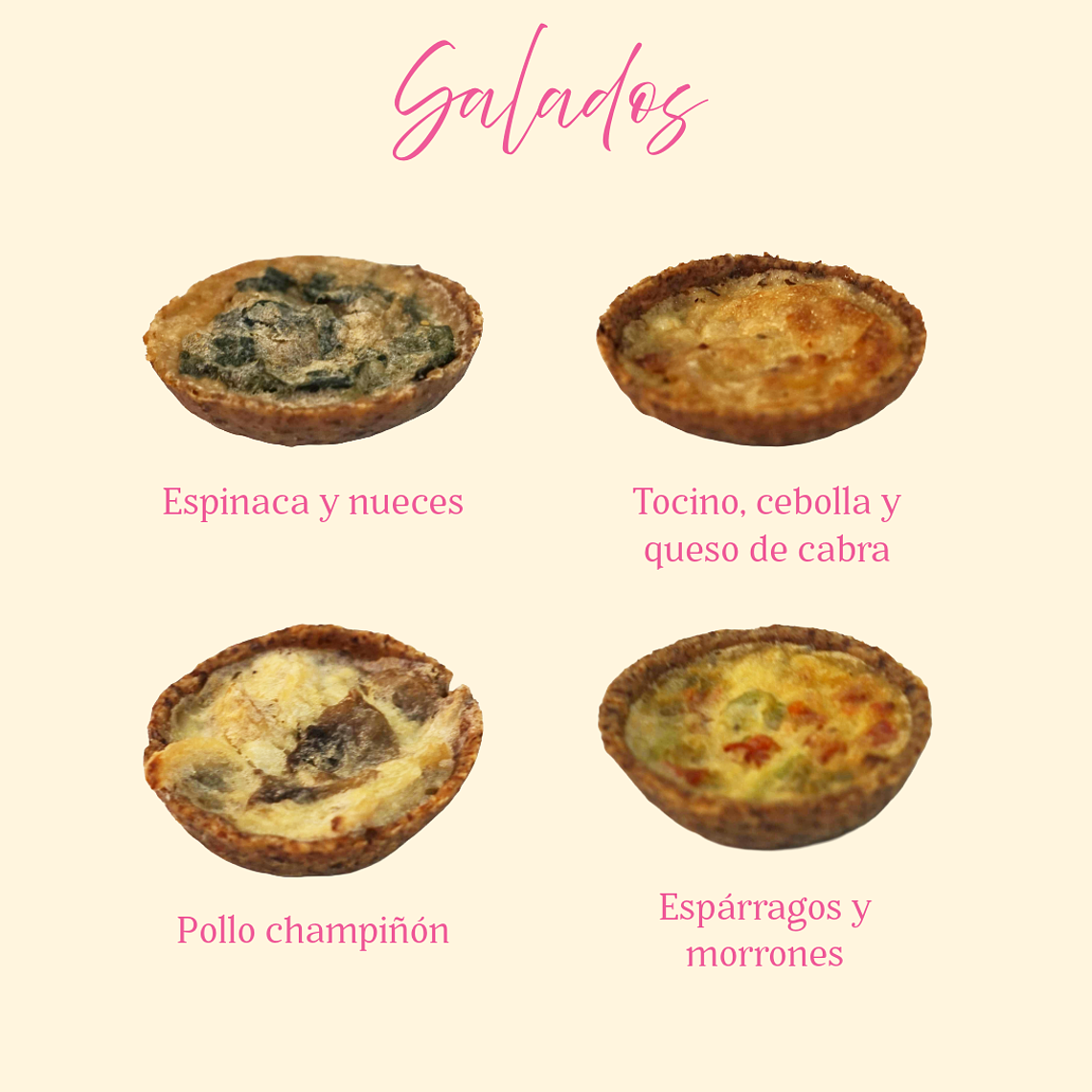 Mix de mini quiches surtidos cocktail (30 unidades) 2